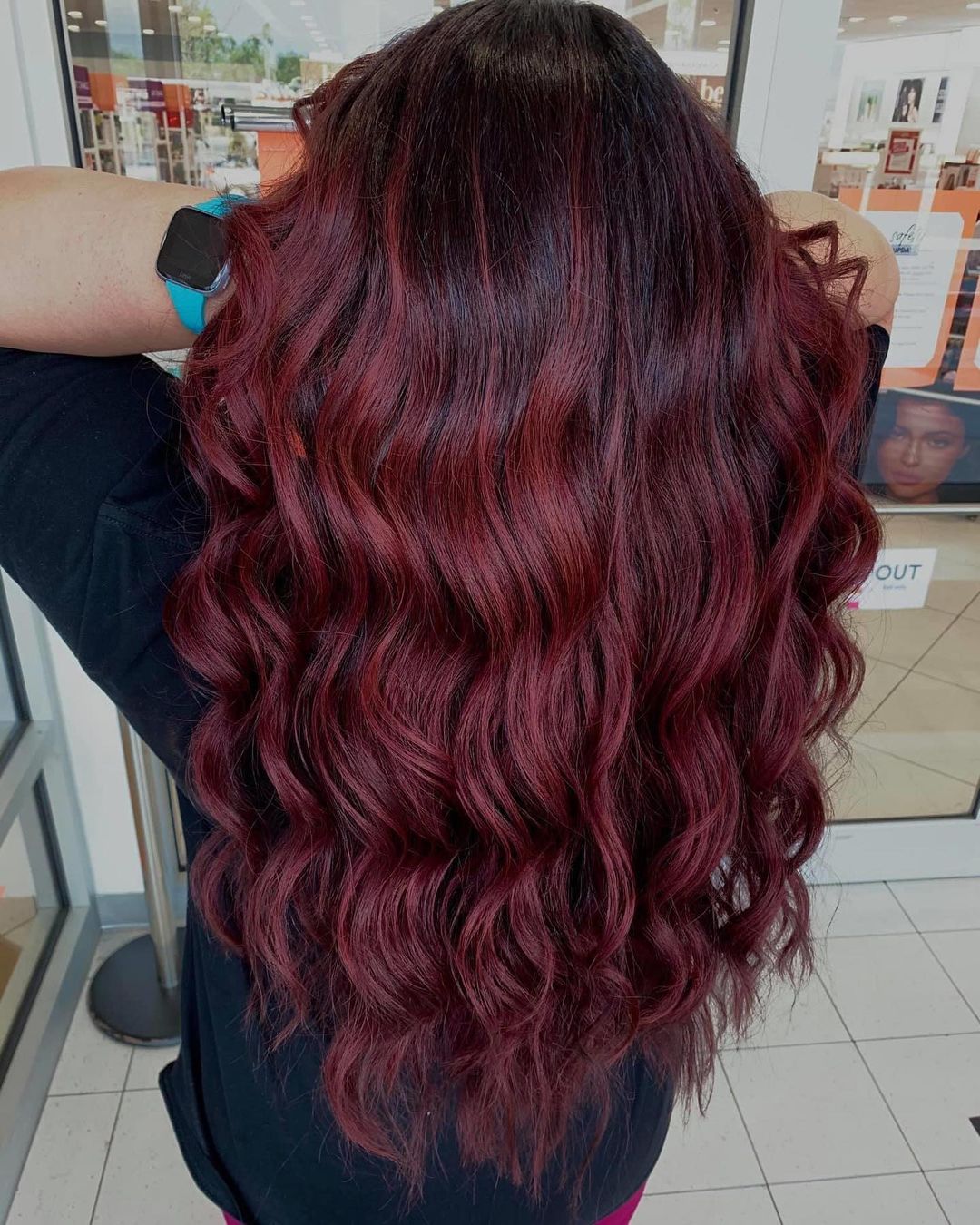 brown cherry hair color highlights ideas