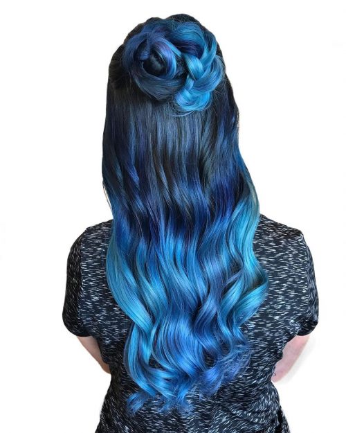28 Incredible Examples of Blue Ombre Hair Colors