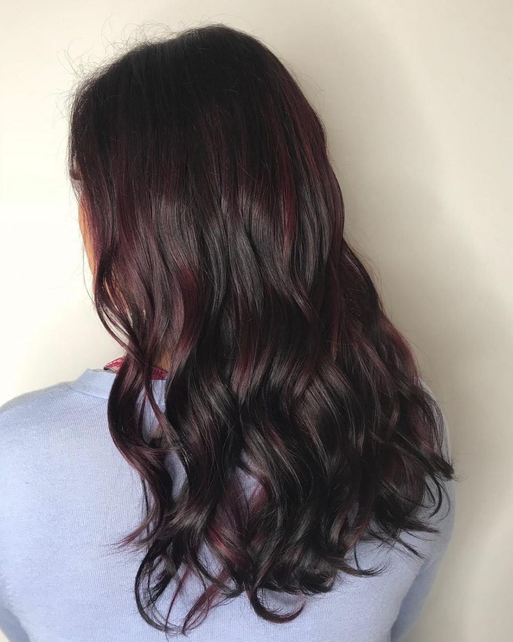 24 Jaw Dropping Dark Burgundy Hair Colors You Have To See Hairstyles VIP   Dark Burgundy Highlights On Black Hair 