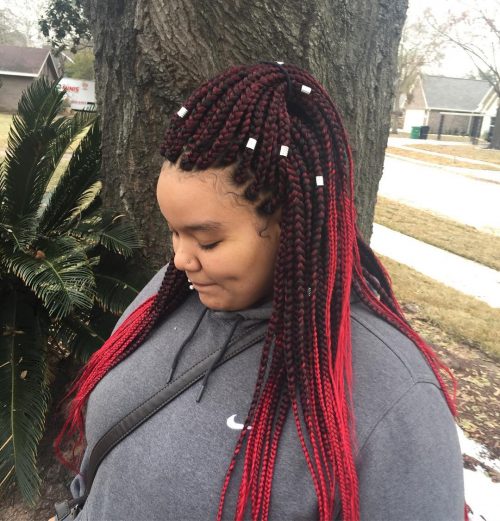 Here are 15 Hot Examples of Red Box Braids
