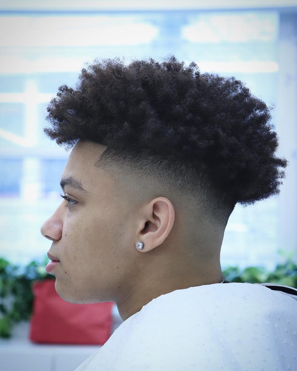 High Taper Fade On An Afro 