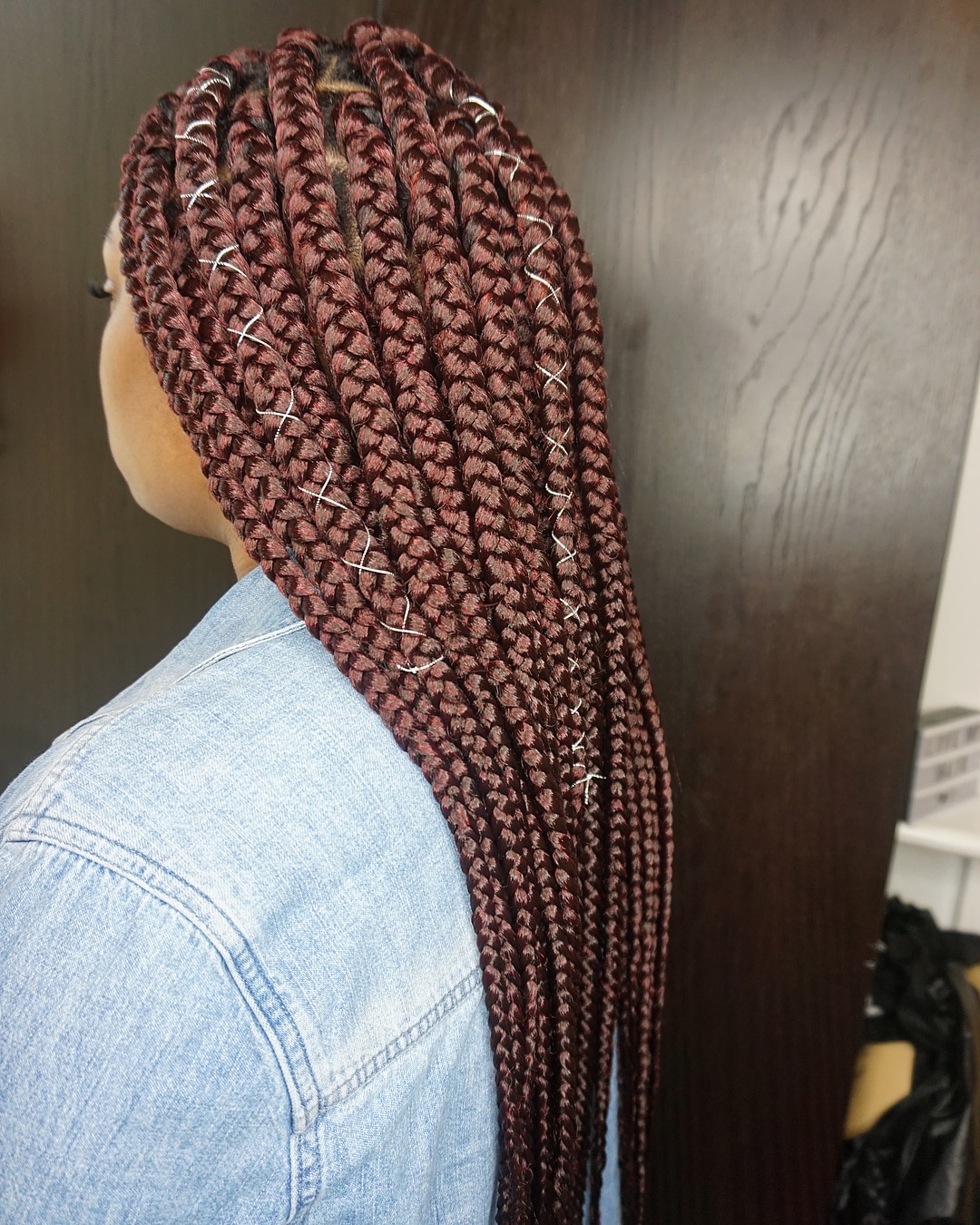 The 13 Hottest Burgundy Box Braids Hairstyles Vip 