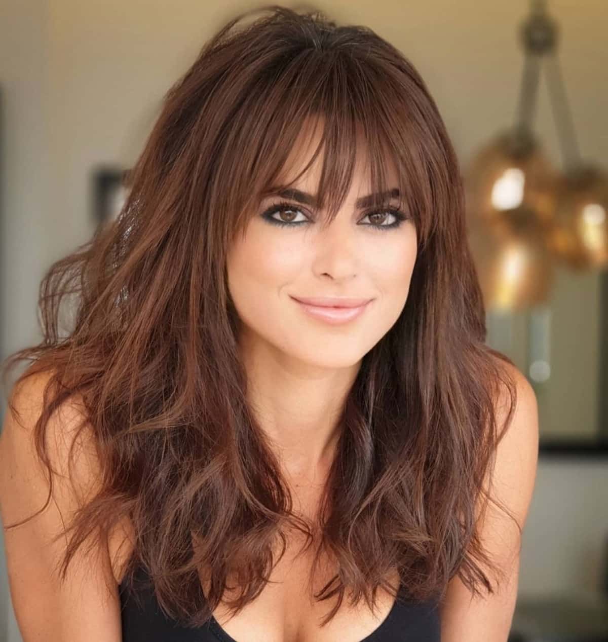 17 Trendiest Long Layered Hair With Bangs