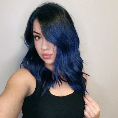 The Top 14 Dark Blue Hair Color Ideas