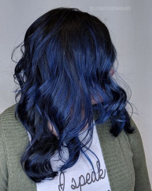 The Top 14 Dark Blue Hair Color Ideas