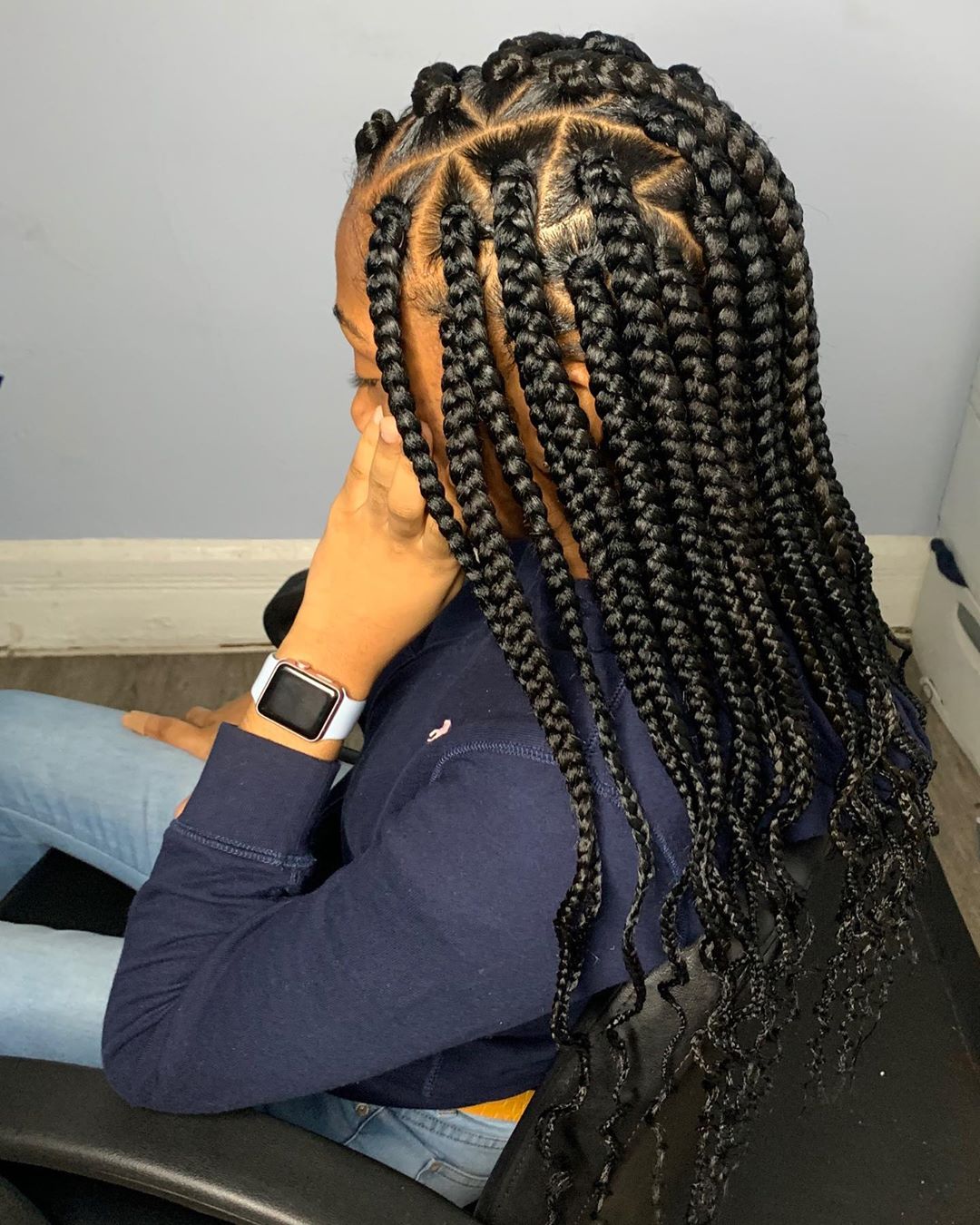 20 Hottest Triangle Box Braids You Ve Gotta See Hairstyles Vip