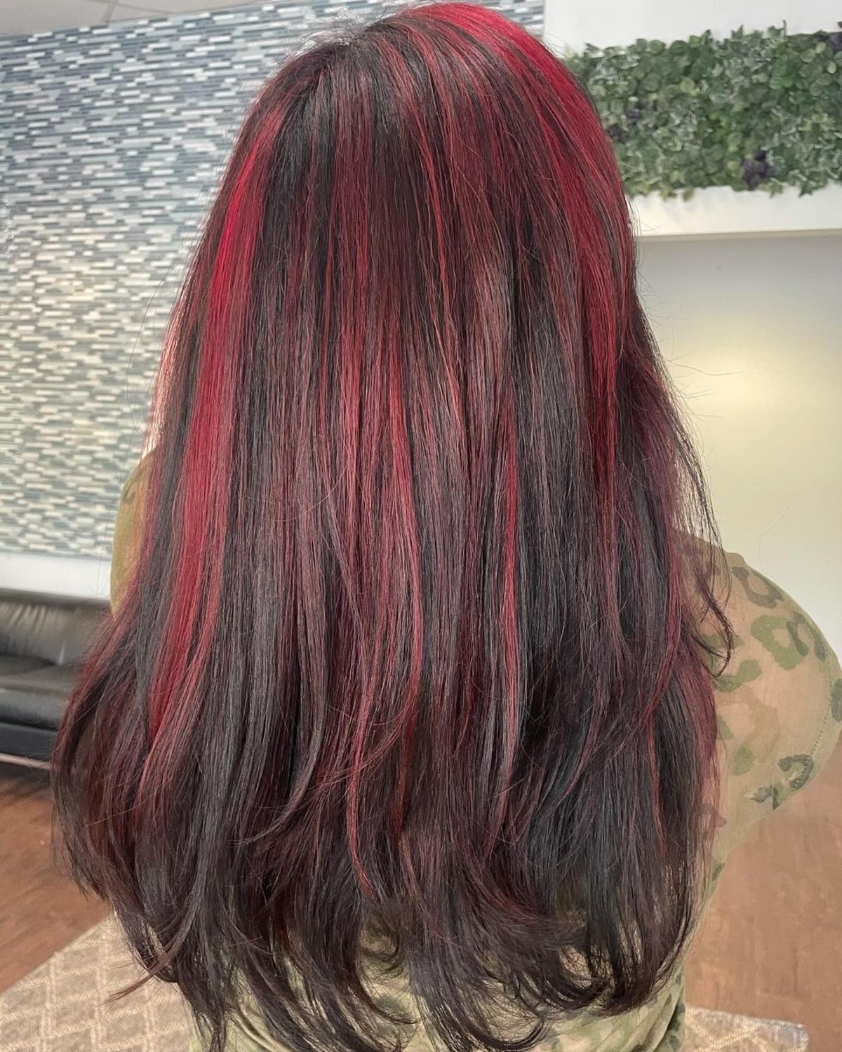 Best Black Hair With Red Highlights For Eye Catching Contrast